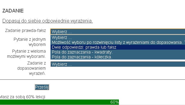Logowanie do kursu online