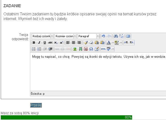 Logowanie do kursu online