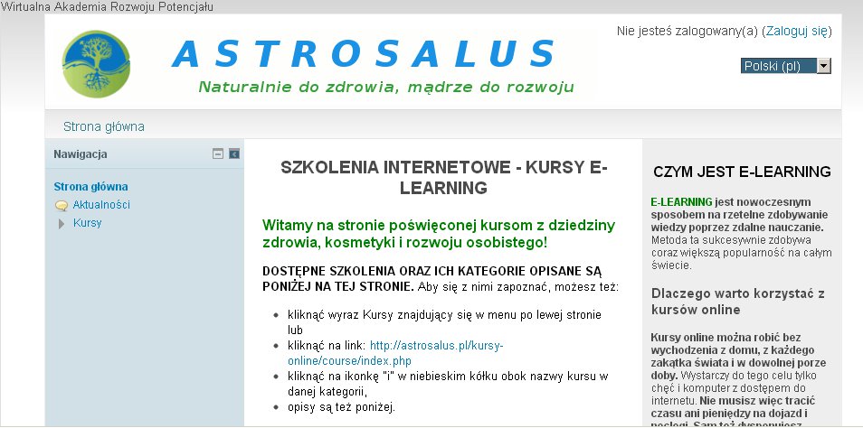 Logowanie do kursu online